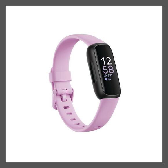 Fitbit -Inspire 3 Activity Tracker - Black with Lil Black with Lilac